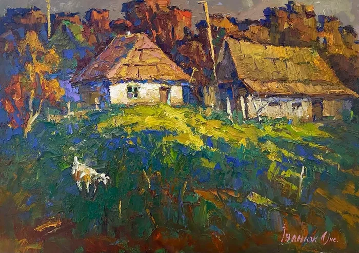 A warm autumn ray (2023) Oil painting by Kalenyuk Alex