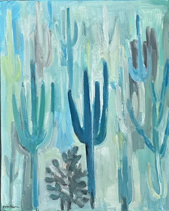 Aqua Desert (2025) Oil painting by Arun Prem