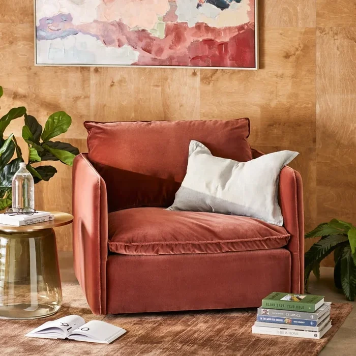 Atticus Terracotta Armchair