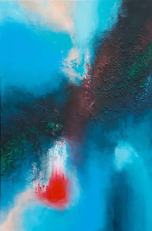 Cerulean Abyss (2017) Mixed-media painting by Paul Hillary