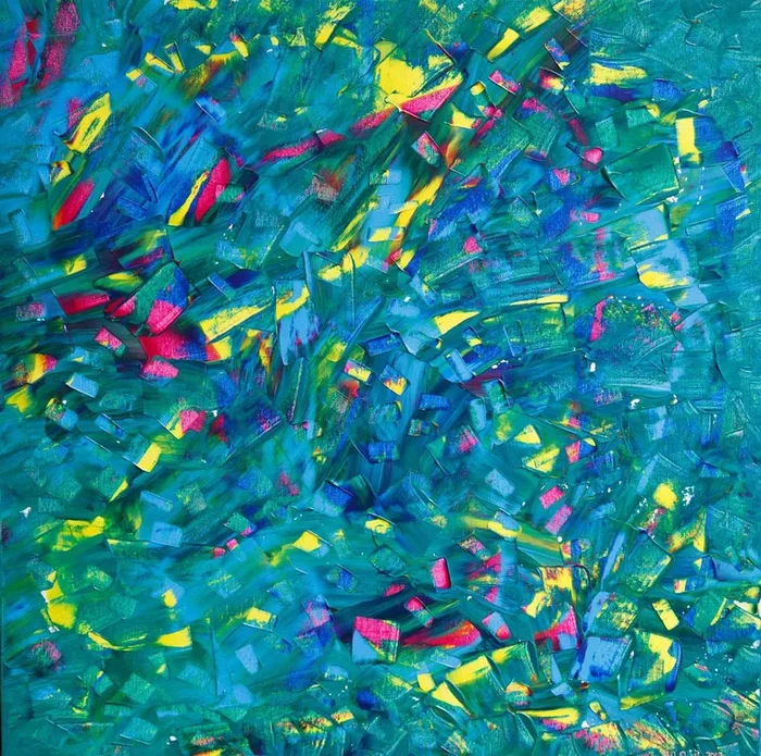 Colour fields 2 (2019) Acrylic painting by Phil Smith