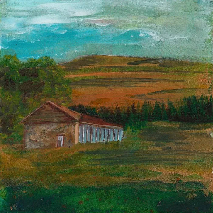 Country Barn Cumbria (2018) Acrylic painting by Eleanore Ditchburn