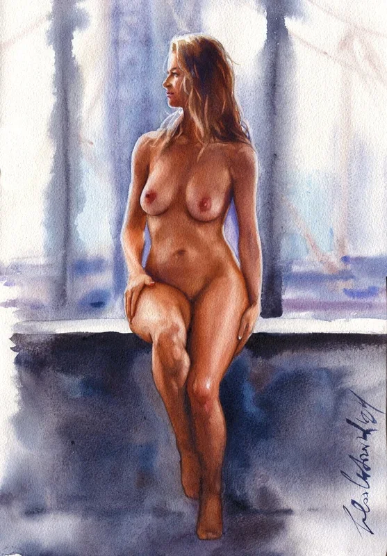 Harmony of Contrasts (2024) Watercolour by Julia Ustinovich