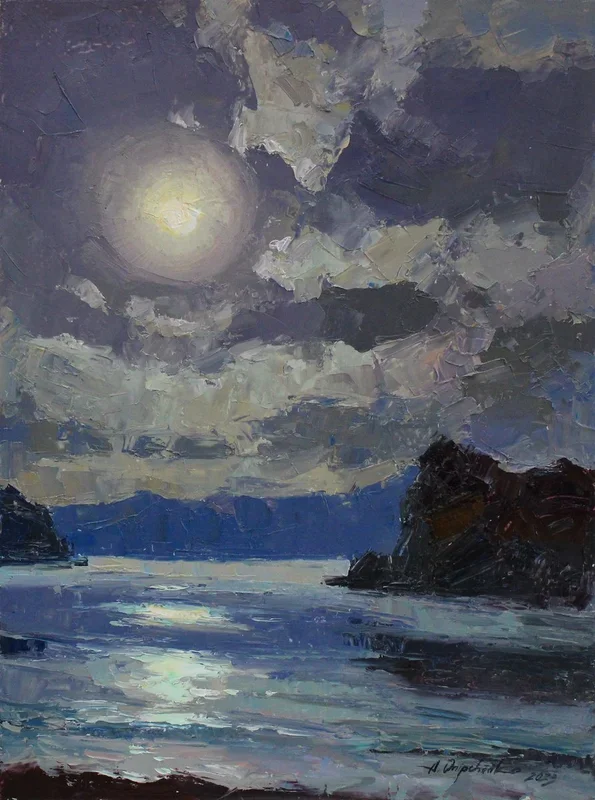 In the bay (2023) Oil painting by Alisa Onipchenko-Cherniakovska