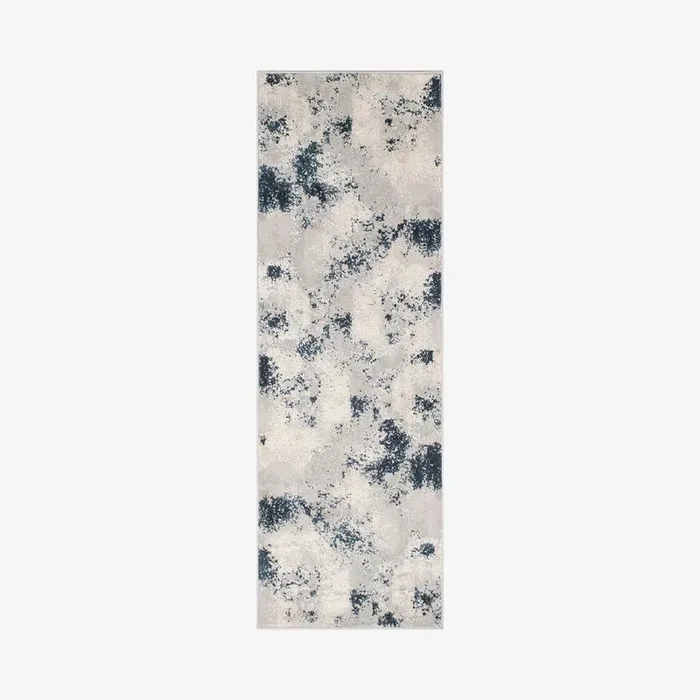 Louis Robyn Runner Rug – Grey / Blue by Noori Rugs