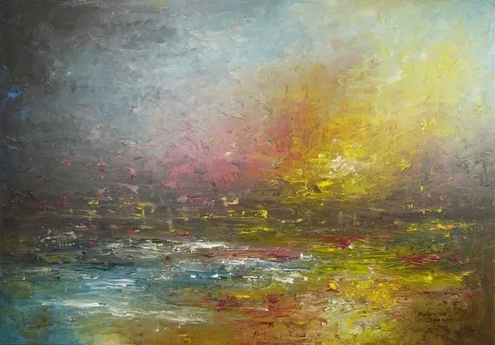 Loved Shore (Large, 100x70cm) (2017) Oil painting by Kalpana Soanes