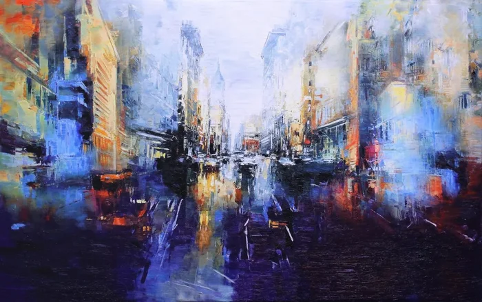Metropolitan Dreams (2021) Oil painting by Kenneth Halvorsen