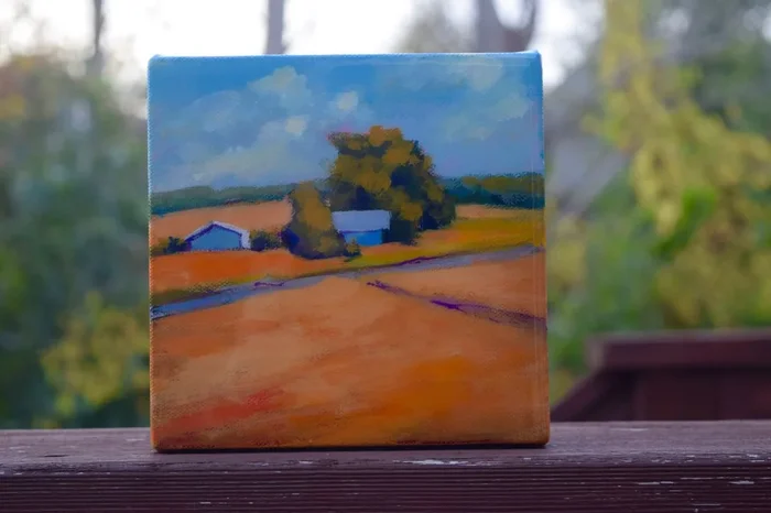 Mini Iowa 57 (2016) Acrylic painting by Sri Rao