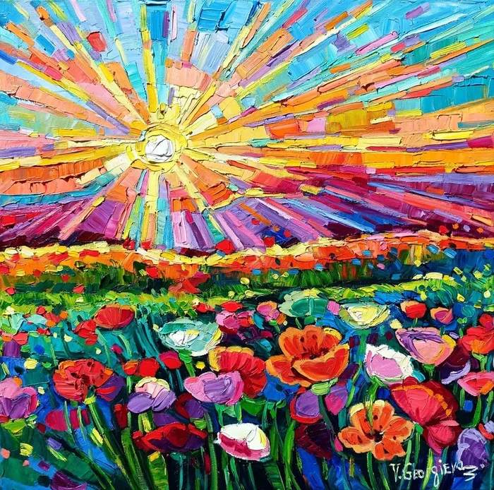 Poppies field 4 (2024) Oil painting by Vanya Georgieva