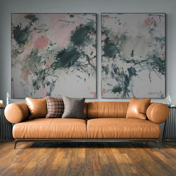 ROSE GARDEN (2021) Mixed-media painting by Daniela Schweinsberg