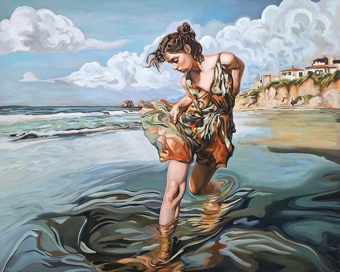 Running from Myself (2025) Oil painting by Gabriel – Cristian Matei