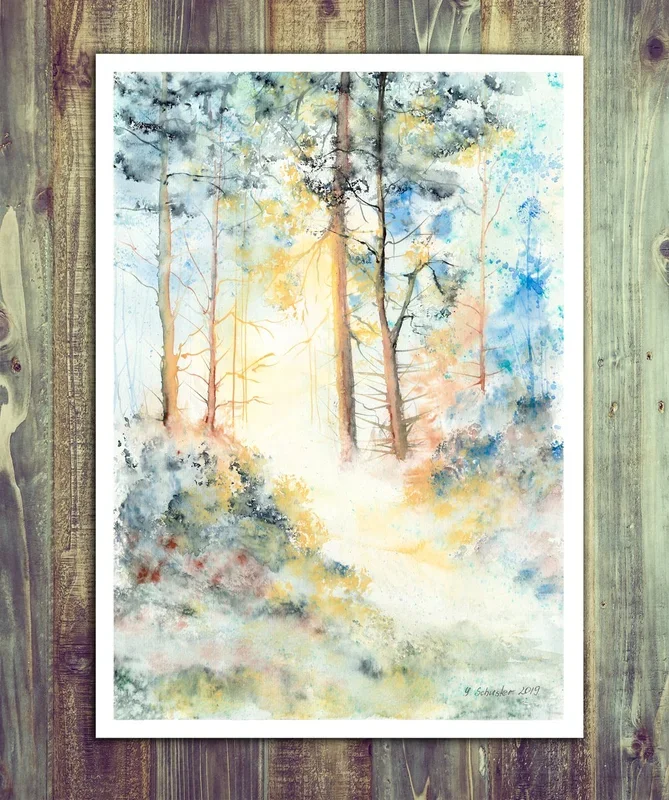 Solitude (2019) Watercolour by Yulia Schuster