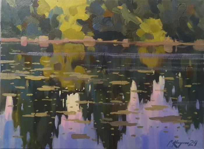 Still water Acrylic painting by Sergey Kachin