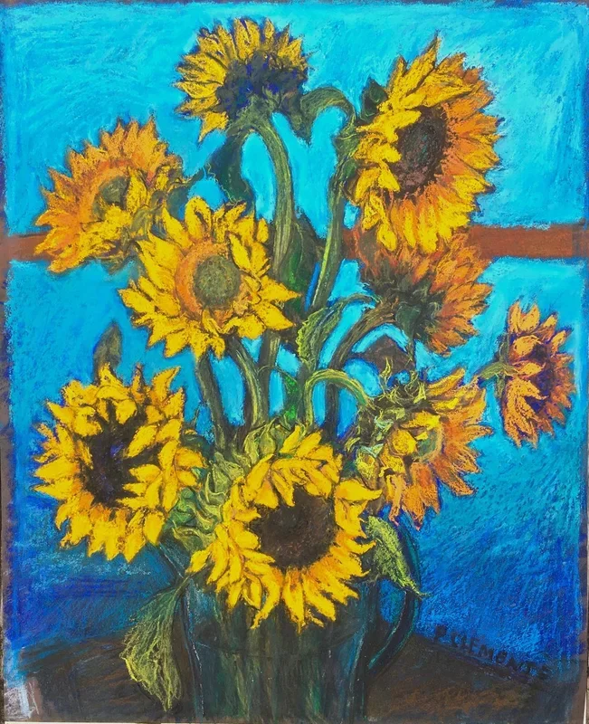 Sunflowers Van Gogh influence (2020) Mixed-media painting by Patricia Clements