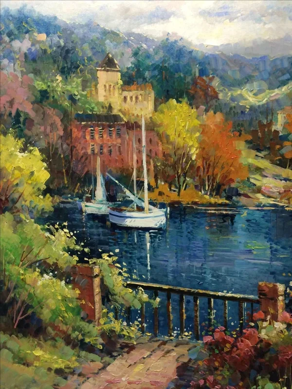 Sunny Day to Sail (2017) Oil painting by W. Eddie