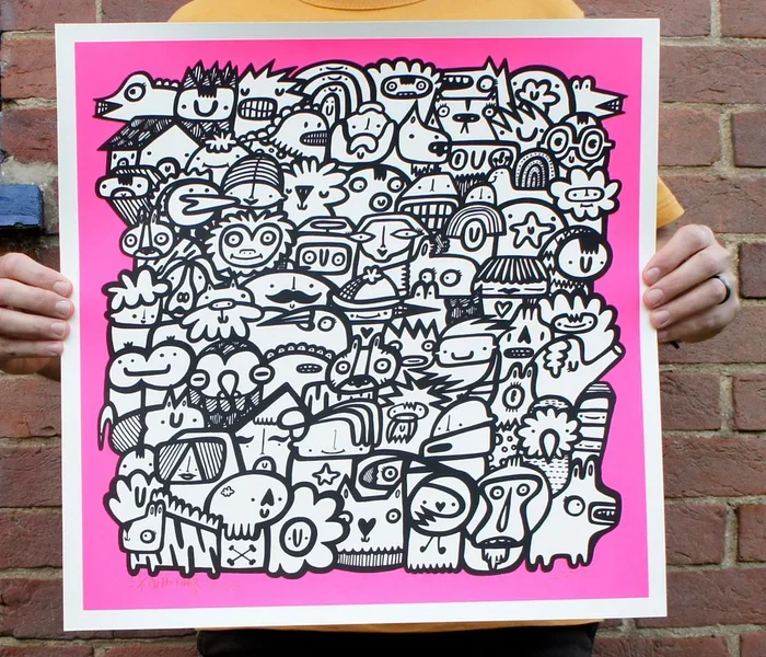 The Nation – Neon Pink (2023) Screenprint by Kev Munday