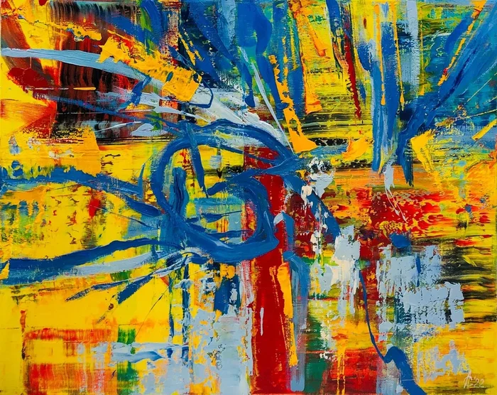 The opening of the world. A78 (2022) Oil painting by Svitlana Andriichenko