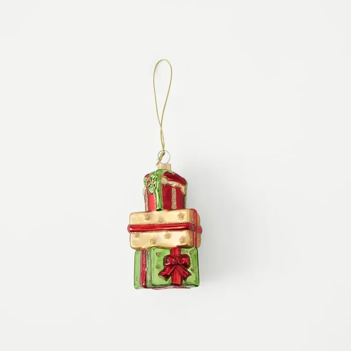 Vintage Glass Presents Ornament
