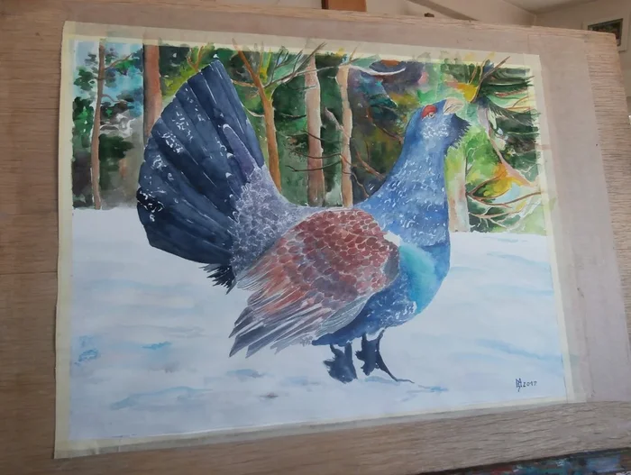 WOOD GROUSE (2018) Watercolour by Zoran Mihajlović Muza